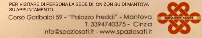 Contatti per Visitare la sede di on zon su di Mantova